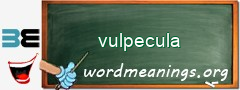 WordMeaning blackboard for vulpecula